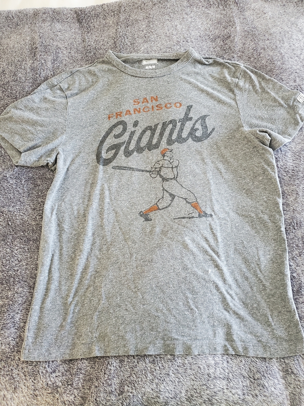 San Francisco Giants Heather Gray Short Sleeve Graphic Tee